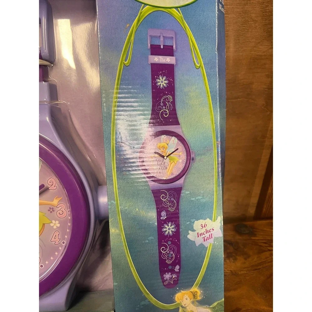 Disney Fairies Tinker Bell Watch Wall‎ Clock 36 Inch Purple Pretty Little Pixie